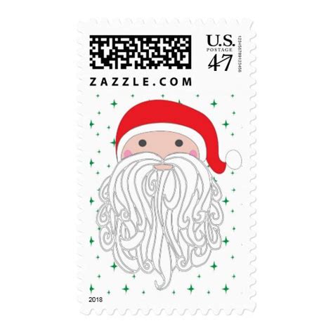 Santa Sparkle Postage Stamp Zazzle