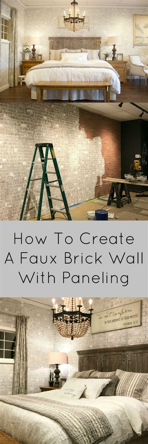 How To Create A Faux Brick Wall With Paneling Exposed Brick Wall