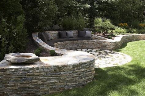 Garden fence screening with natural stone. Great Tips Of How To Build Stacked Stone Walls In The ...