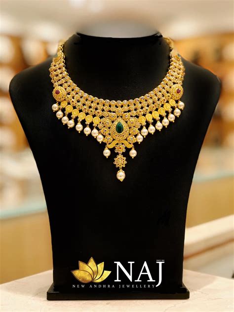 21 Most Beautiful Traditional Gold Necklace Haram Designs South