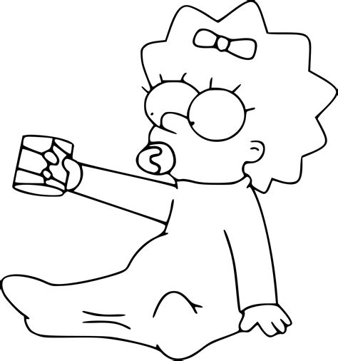 The Simpsons Girl Maggie Simpson Coloring Page Maggie Simpson Images