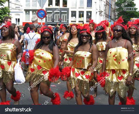 rotterdam netherlands july 25 golden girls in a summer carnival parade july 25 2009 in
