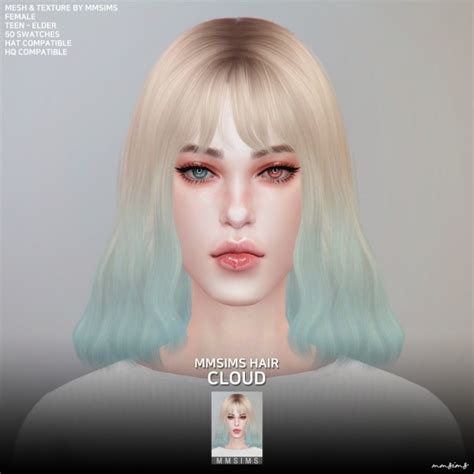 Mmsims Hair 21 Cloud Sims 4 Downloads