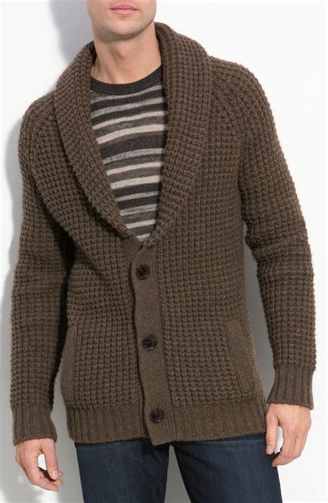 Vince Shawl Collar Waffle Knit Cardigan Nordstrom