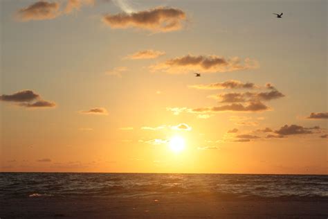 Clear Wather Beach Sunset