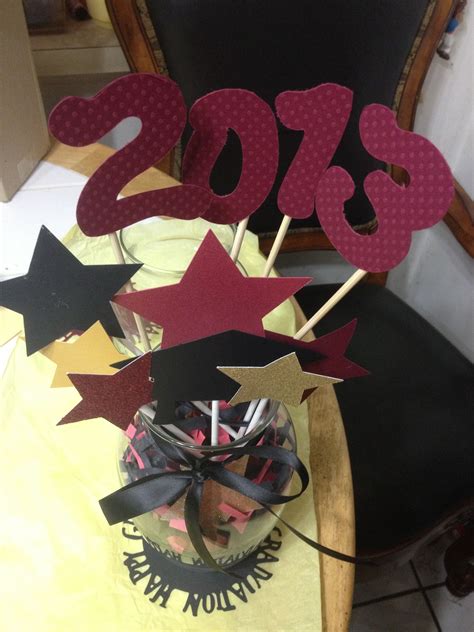 Grad Year Centerpiece Using Cricut Graduation 2016 Graduation Ideas