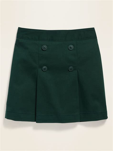 Uniform Pleated Twill Skort For Girls Old Navy In 2021 Dark Green
