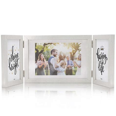 Buy Afuly White 3 Picture Frame 5x7 4x6 Triple Hinged Picture Frames