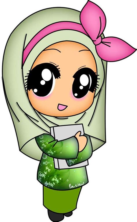 Download Gambar Kartun Muslimah Comel Dan Cantik 2021 Gambar Kartun Muslimah