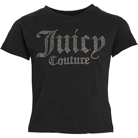 Buy Juicy Couture Girls Diamante T Shirt Jet Black