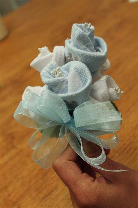 How To Baby Sock Corsage Baby Shower Crafts Baby Sock Corsage