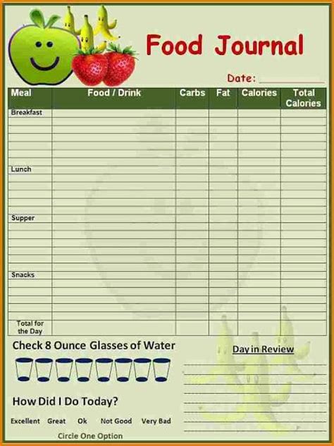37 Food Journal And Diary Templates To Track Your Meals