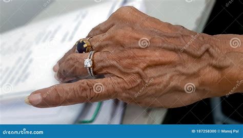 Old Lady S Hand With Open Palm Elderly Lady Is Waiting For Help