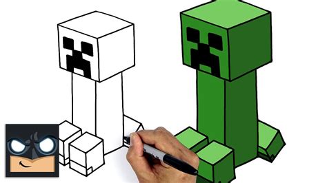How To Draw Minecraft Creeper Easy Step By Step For Beginners Çocuk