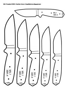Templates made by me at i made a knife! DIY Knifemaker's Info Center: Knife Patterns