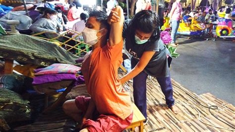 late night street massage at a local festival in thailand youtube