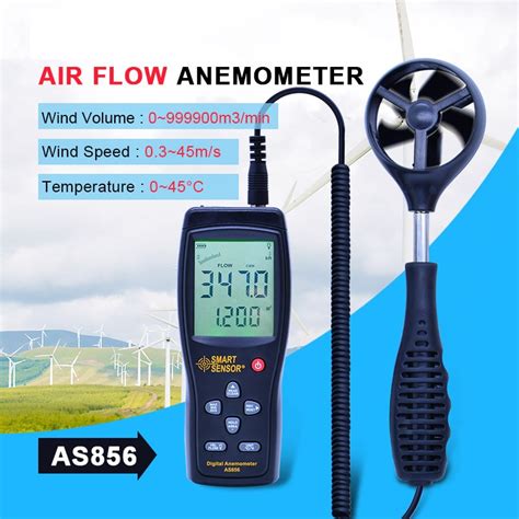 Digital Air Flow Anemometer Wind Speed Meter 03 45ms Lagre Lcd