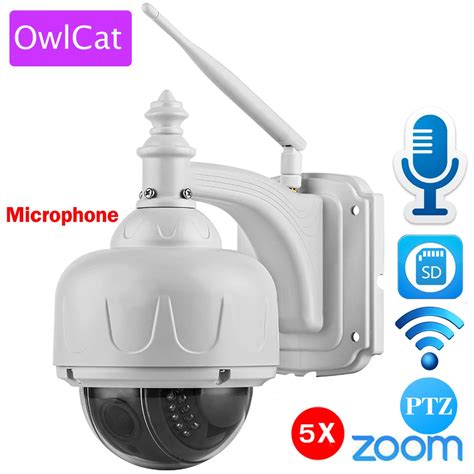 Owlcat Wireless Ip Camera Dome Ptz Outdoor With Microphone Speaker Two