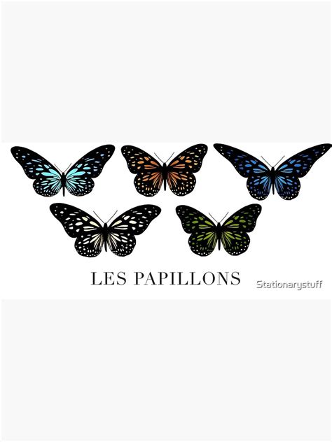 Les Papillons Poster For Sale By Stationarystuff Redbubble