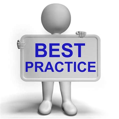 Best Practice Sign Showing Most Efficient Procedures Backbone America