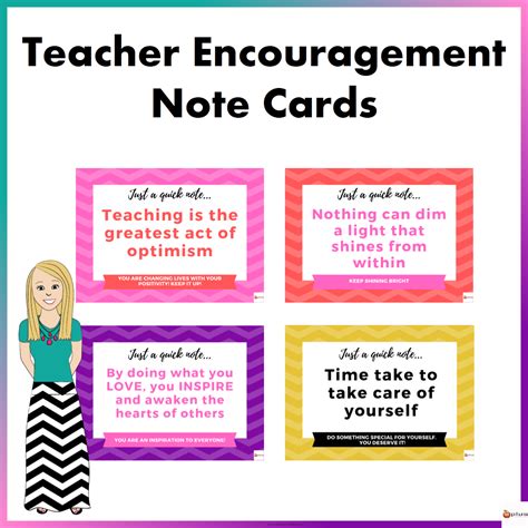 Teacher Encouragement Note Cards Teaching Resources