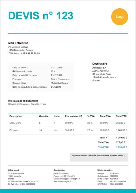 Téléchargez Modèle De Devis Gratuit Au Format Word Ou Excel Modèle De