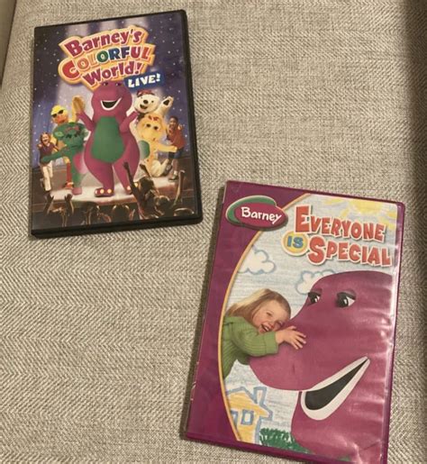 Barney Dvd Lot Of 2 Barneys Colorful World Live And Everyone Is