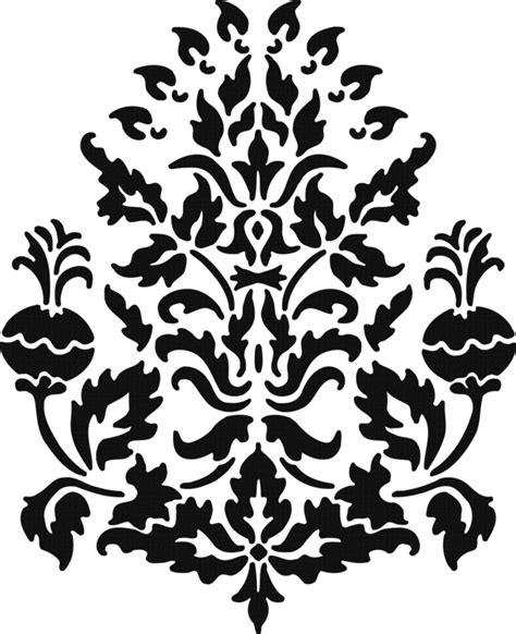 Stencil Damask Paper Paisley Pattern Design Png Download 651800