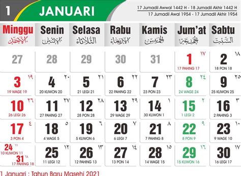 Download Kalender Nasional Dan Jawa 2021 Kalender Nasional Tahun 2021