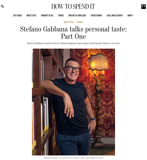Stefano Gabbana Talks Personal Taste Part One — Christina Ohly Evans