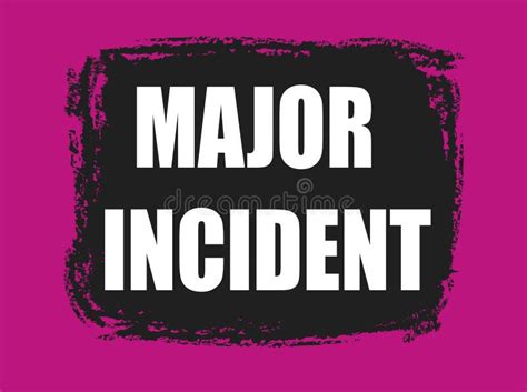 Major Incident Black And Pink Stamp Stock Illustration Illustration