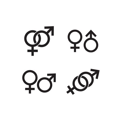 Premium Vector Male And Female Gender Symbols Gender Symbol Collection