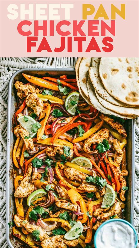Chili Lime Sheet Pan Chicken Fajitas | Recipe | Easy ...