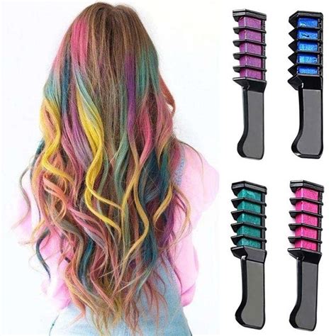 Still, even the mildest color rinse adds luster, a deep glow and delicate shimmering light reflections to your hair. New Semi Permanent Hair Color Chalk Powder with Comb High ...