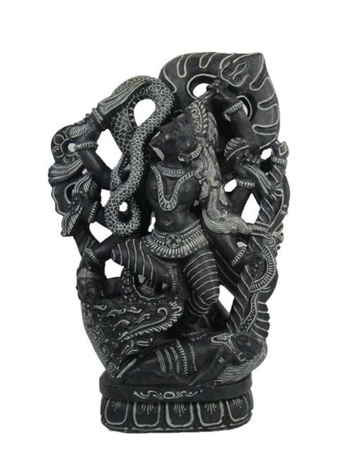 Hindu Goddess Kali Statue Standing On Body Of Lord Shiva Black Gorara