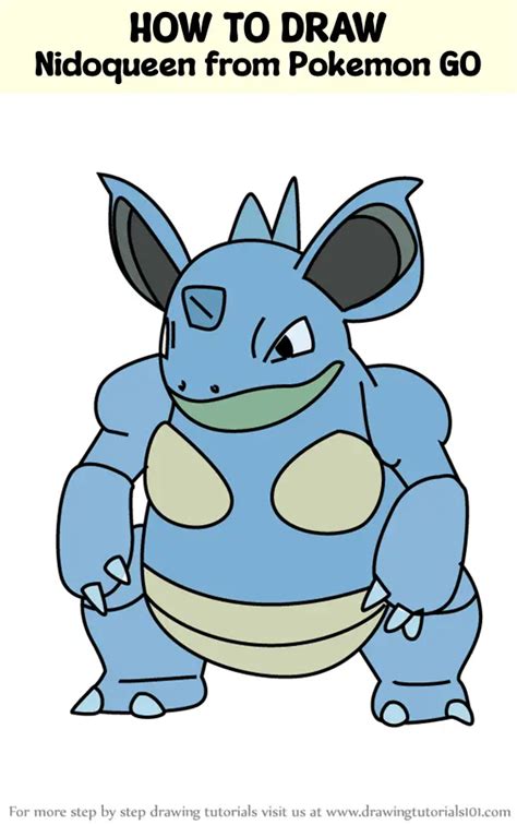 how to draw nidoqueen from pokemon go pokemon go step by step