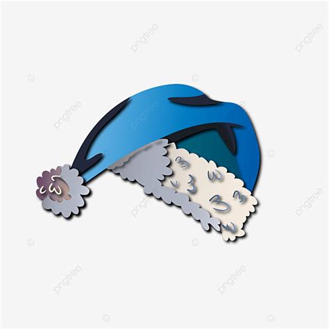 Snow Hat Vector Design Images Grdaient Blue Colour Christmas Hat With