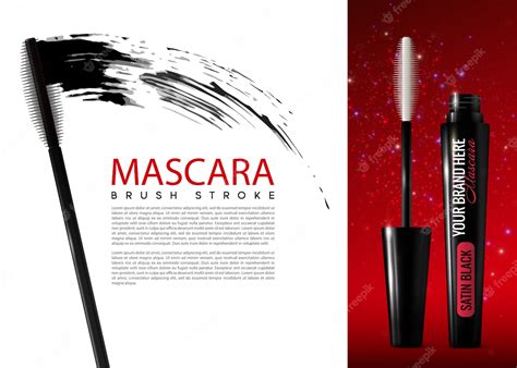 Premium Vector Realistic Mascara Cosmetic Advertising Template