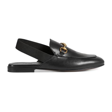 Lyst Gucci Leather Horsebit Slingback Loafer In Black Save 5