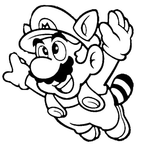 Super mario coloring pages for children and adults you will be very happy if you paint these pictures colorful and entertaining. Super Mario Brothers Fyling to th Sky Coloring Page | Color Luna