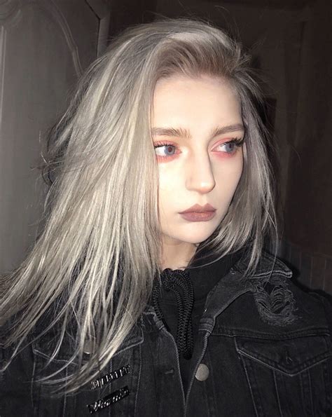 Tanya Djerq Aesthetic Girl Silver Blonde Beauty Without Makeup