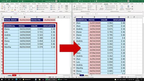 Extraer Registros En Un Rango De Fechas En Excel Hojas Separadas