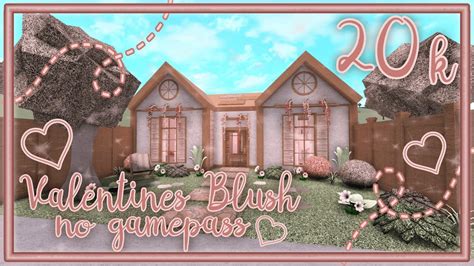 Bloxburg Build Valentines Blush House No Gamepass 20k Youtube