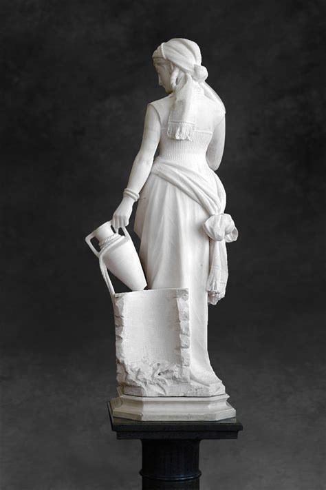 An Antique Italian Carrera Marble Sculpture By The Well By Fvichi At