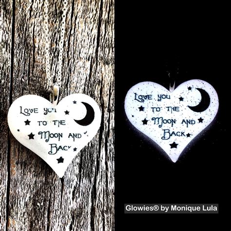 Love You To The Moon And Back Lula Heart Glowie Necklace