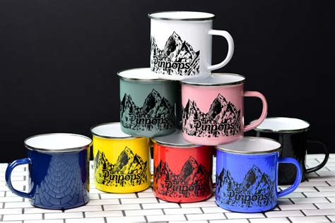 Custom Printed Enamel Mugs Minimum 48 Pcs 5 Days Pinpops®
