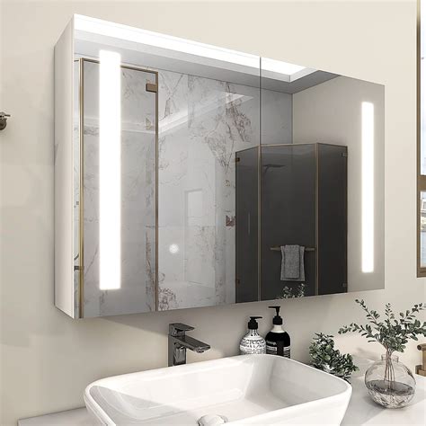 36 X 24 Inch Led Lighted Medicine Cabinets With Mirror Mriplus Wall