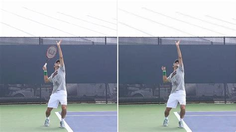 Yes, i've noticed that too. Federer Serve Slow Motion Side View
