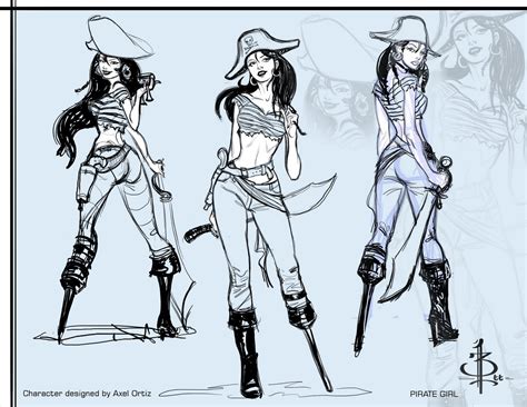 Btank Pirate Girl Sketches