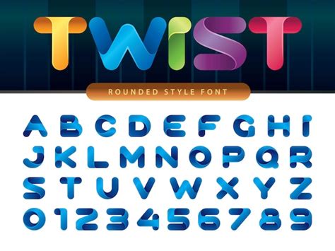 Vector De Twist Ribbons Alphabet Letters Vector Premium